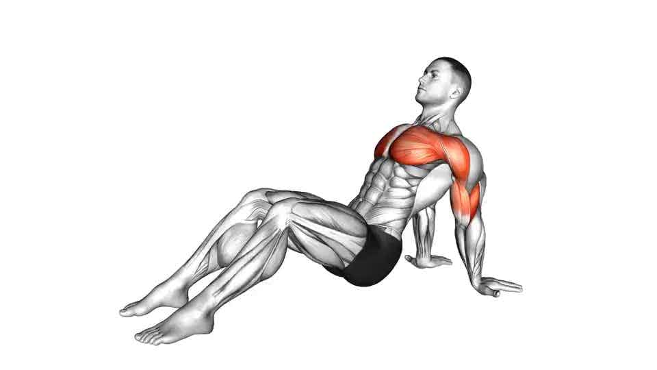 Thumbnail for the video of exercise: Сидячее сгибание плечевого сустава, депресор, втягивающее устройство, растяжка, согнутое колено