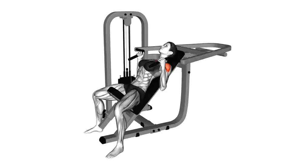 Thumbnail for the video of exercise: Lever Incline Hammer Chest Press