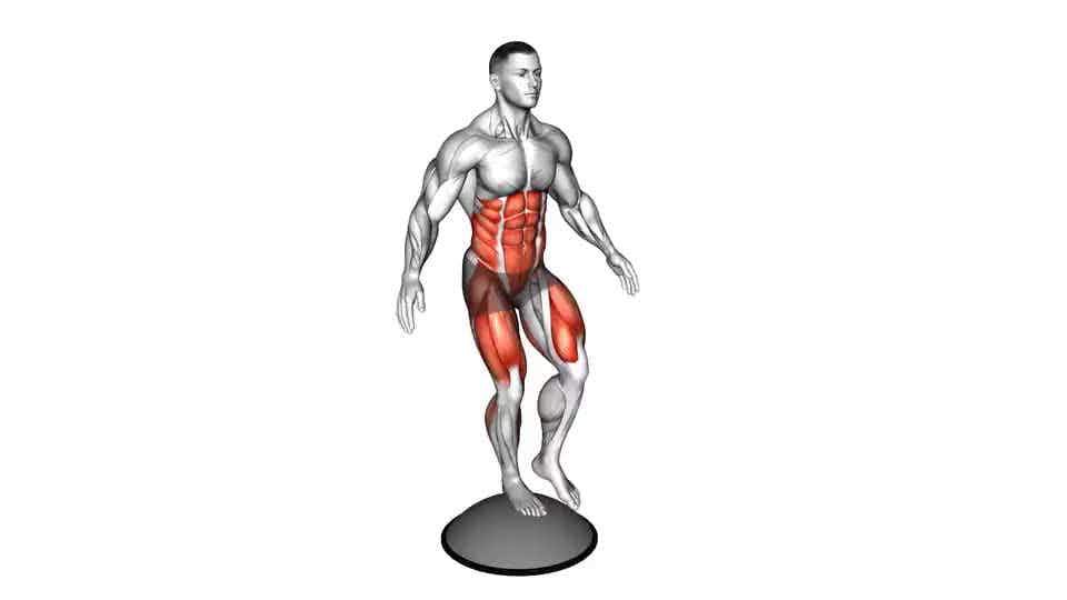Thumbnail for the video of exercise: Single Leg Stand on Bosu Ball