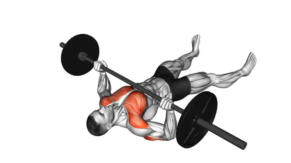 Thumbnail for the video of exercise: Barbell Floor Chest Press