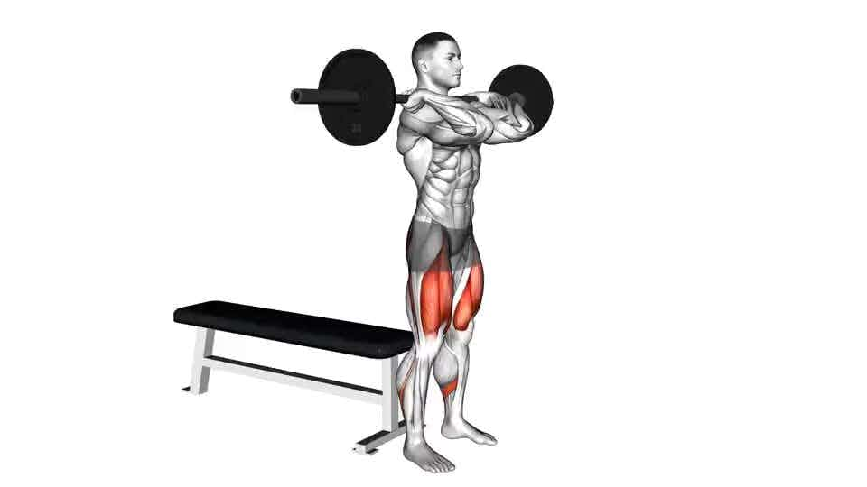 Thumbnail for the video of exercise: Barbell Front Bench Squat