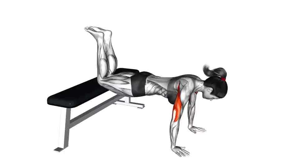 Thumbnail for the video of exercise: Decline Push-up