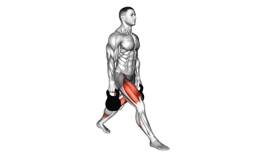 Thumbnail for the video of exercise: Kettlebell Split Squat