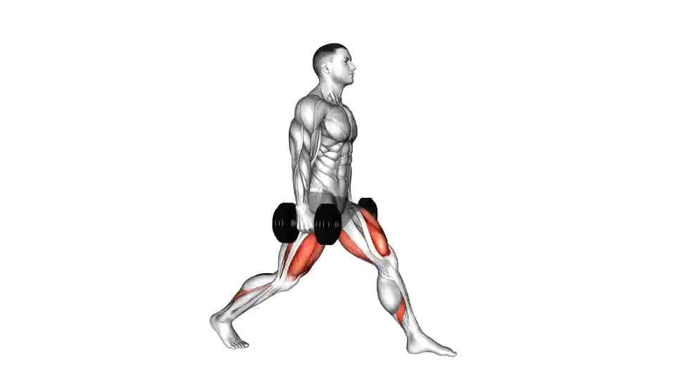 Thumbnail for the video of exercise: Dumbbell Static Lunge