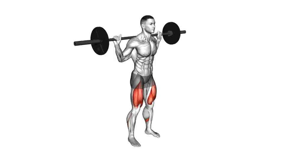 Thumbnail for the video of exercise: Barbell Squat 2 sec Hold