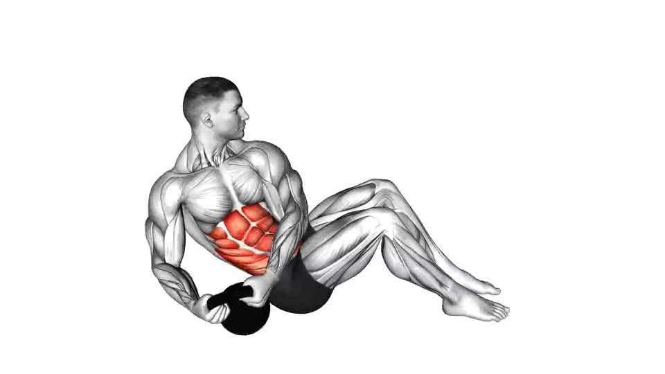 Thumbnail for the video of exercise: Kettlebell Russian Twist