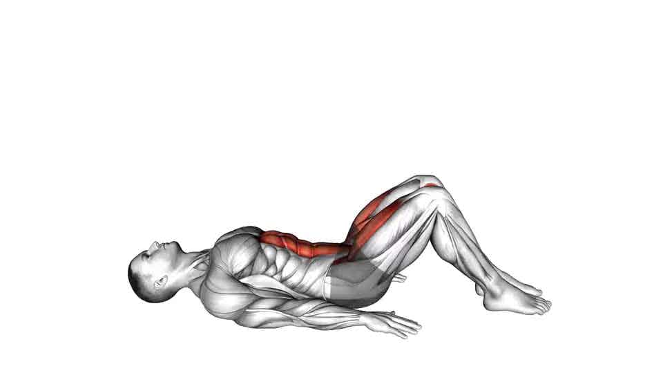 Man doing lying leg raises exercise abdominals Vector Image