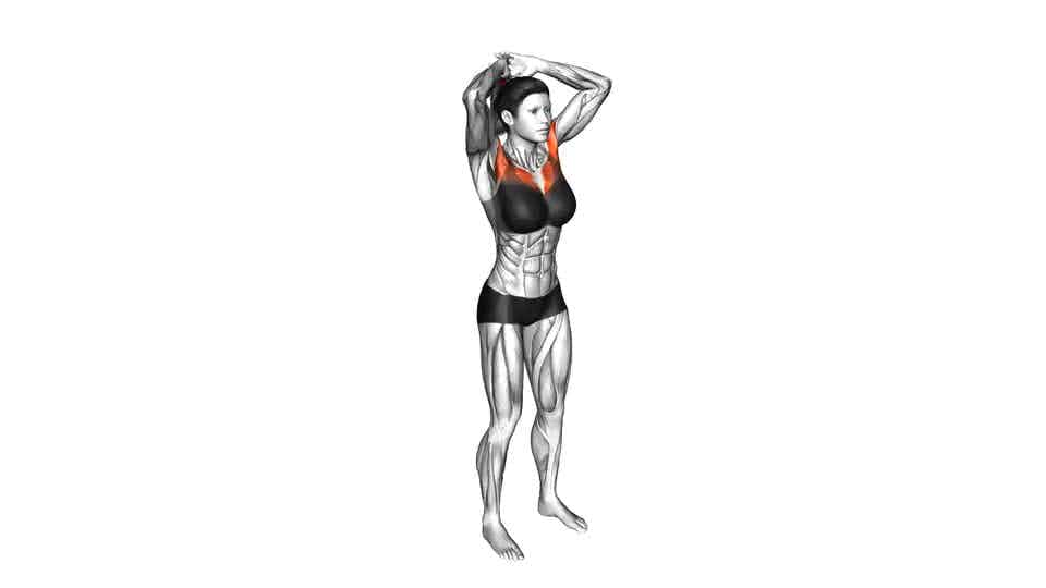 Thumbnail for the video of exercise: Above Head Chest Stretch