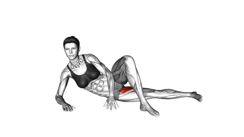Thumbnail for the video of exercise: Aducción de cadera acostada de lado