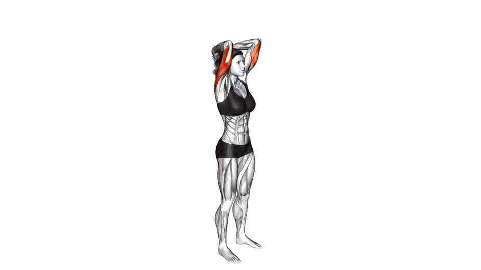 Thumbnail for the video of exercise: Bodyweight Overhead Triceps Extension