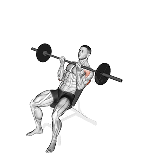 Thumbnail for the video of exercise: Barbell Incline Reverse-grip Press