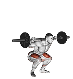 Thumbnail for the video of exercise: Squat veloce di barbell