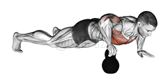 Thumbnail for the video of exercise: Kettlebell Plyo Push-up