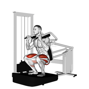 Thumbnail for the video of exercise: Squat Iomlán Lever