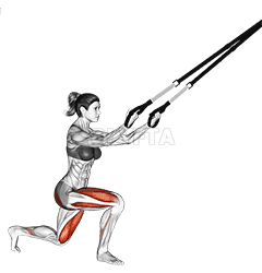 Thumbnail for the video of exercise: Suspension Rear Lunge