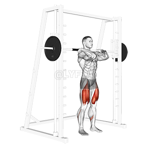 Thumbnail for the video of exercise: Smith Front Squat