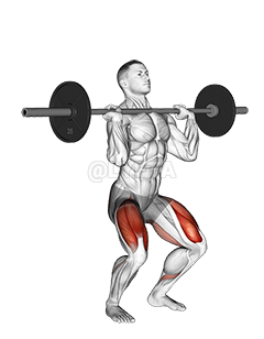 Thumbnail for the video of exercise: Barbell Jerk Dip Squat