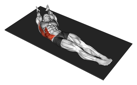 Thumbnail for the video of exercise: Lateral Bend Lying Down