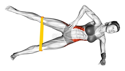 Thumbnail for the video of exercise: Resistance Band Side Plank