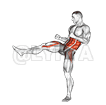 Thumbnail for the video of exercise: Patada frontal en la ingle. kickboxing