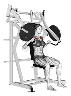 Thumbnail for the video of exercise: Lever Incline Chest Press