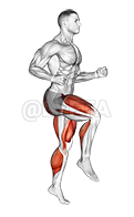 Thumbnail for the video of exercise: Flexiones de media rodilla