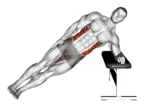 Thumbnail for the video of exercise: Bodyweight Incline Side Plank