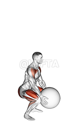 Thumbnail for the video of exercise: Medicine Ball Squat Jump