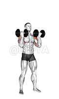 Thumbnail for the video of exercise: Dumbbell Standing Alternate Arnold Press