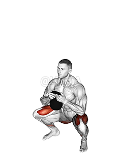 Thumbnail for the video of exercise: Kettlebell Sumo Squat