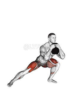 Thumbnail for the video of exercise: Kettlebell Side Lunge