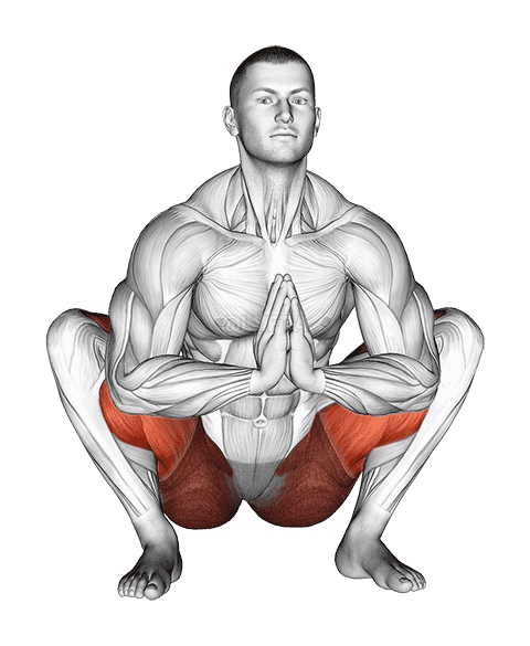 Thumbnail for the video of exercise: Prayer Squat Yoga Pose