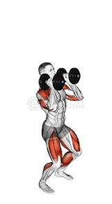 Thumbnail for the video of exercise: Dumbbell Push Jerk