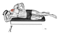 Thumbnail for the video of exercise: Weighted Side Lying Side Neck Raise