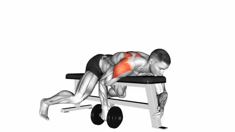 Thumbnail for the video of exercise: 啞鈴平躺，單臂後側平舉