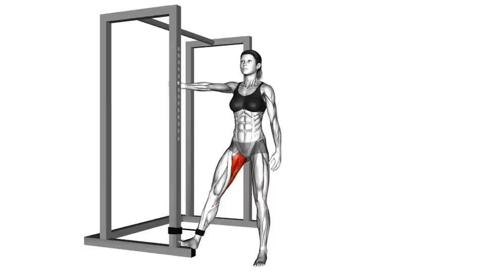 Thumbnail for the video of exercise: Band hip adduction