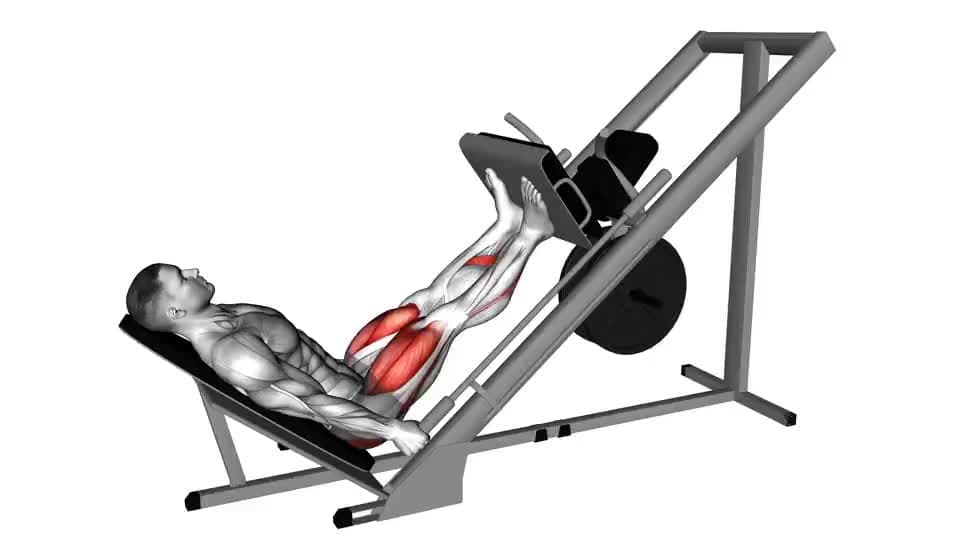 Thumbnail for the video of exercise: Schlitten 45├╕ Beinpresse mit schmaler Haltung