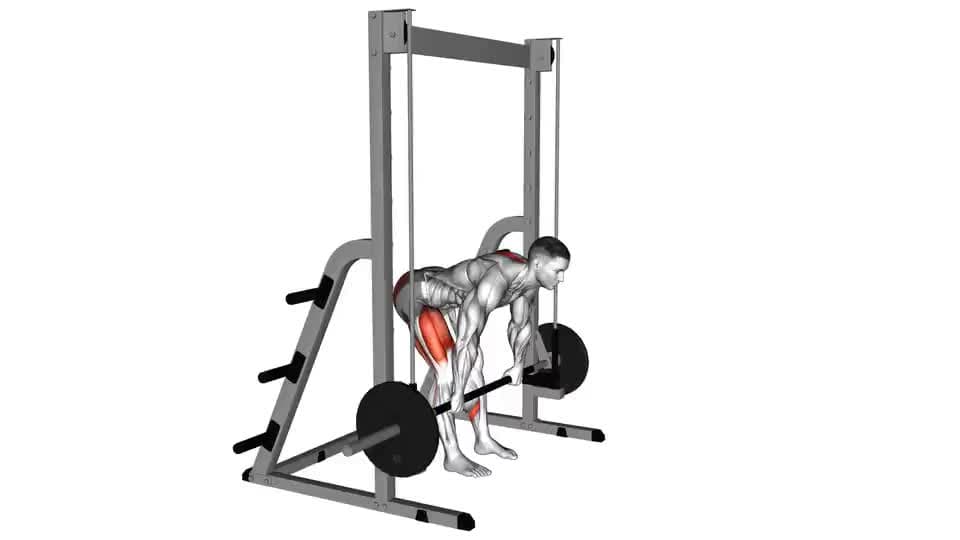 Thumbnail for the video of exercise: Smith Stiff Legged Deadlift