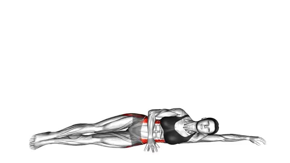 Thumbnail for the video of exercise: Lying Full Leg raise
