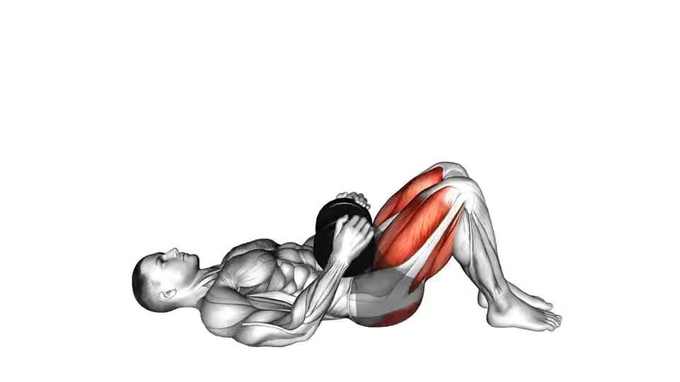 Thumbnail for the video of exercise: Dumbbell Glute Bridge