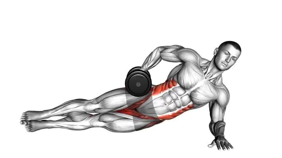 Thumbnail for the video of exercise: Dumbbell Side Bridge