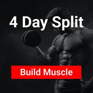 4 day split online workout for building muscle