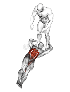 Assisted Lying Leg Raise With Lateral Throw Down