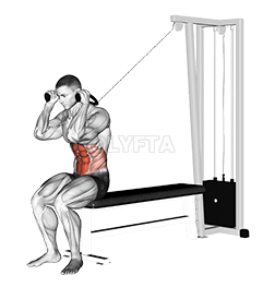 Cable Seated Crunch demonstration