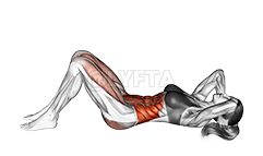 Cross Body Twisting Crunch demonstration