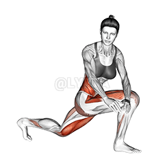 Crossover Kneeling Hip Flexor Stretch demonstration