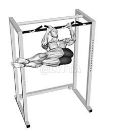 Hanging Straight Twisting Leg Hip Raise