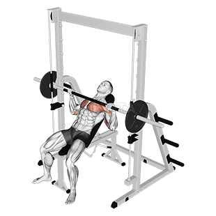 Smith Incline Bench Press demonstration