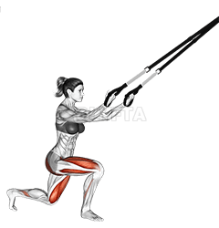 Thumbnail for the video of exercise: Suspension Lunge kɔfɛ