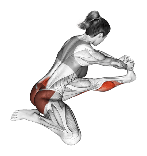 Thumbnail for the video of exercise: Seated Hip Stretch With Opposite Leg From Behind